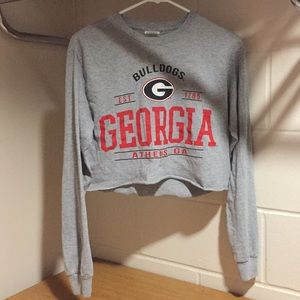 GA Bulldogs cropped long sleeve